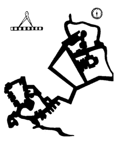 Рис. 1. Дальние пещеры Киева Печерской лавры (1668 г.)